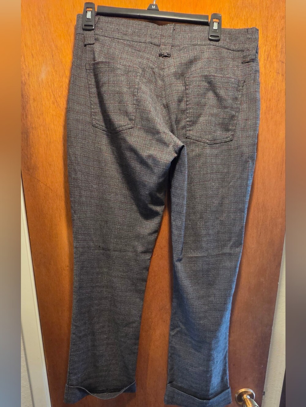 Serious Vintage Gray Tweed Straight-Leg Trousers Sz7 Jr - Picture 5 of 10